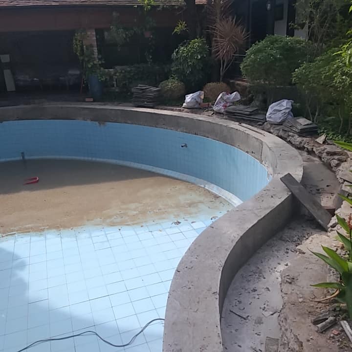 Nâng cấp cải tạo hồ bơi bị lún tại Bình Phước