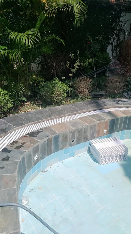 Sửa chữa nâng cấp hồ bơi sân vườn bị lún tại Bình Phước